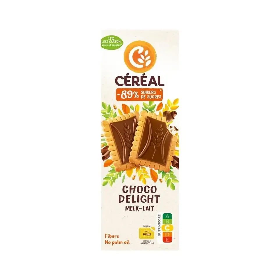 Cereal Koekjes choco delight melkchocolade minder suikers 126