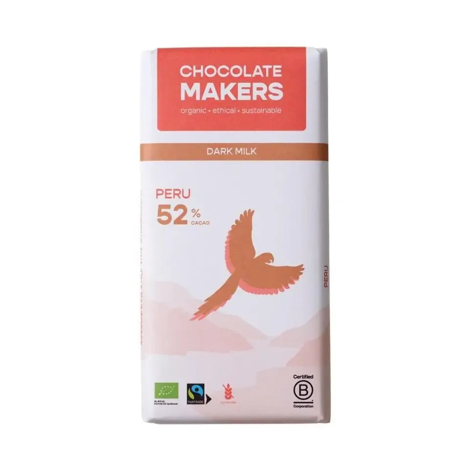 Chocolatemakers Awajun 52% donkere melk fairtrade 80 gram
