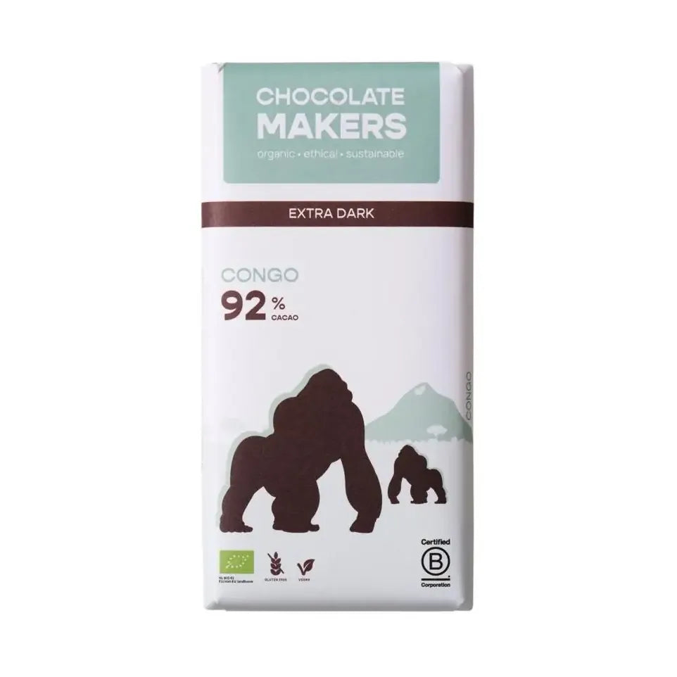 Chocolatemakers Gorilla extra puur 92% 80 gram