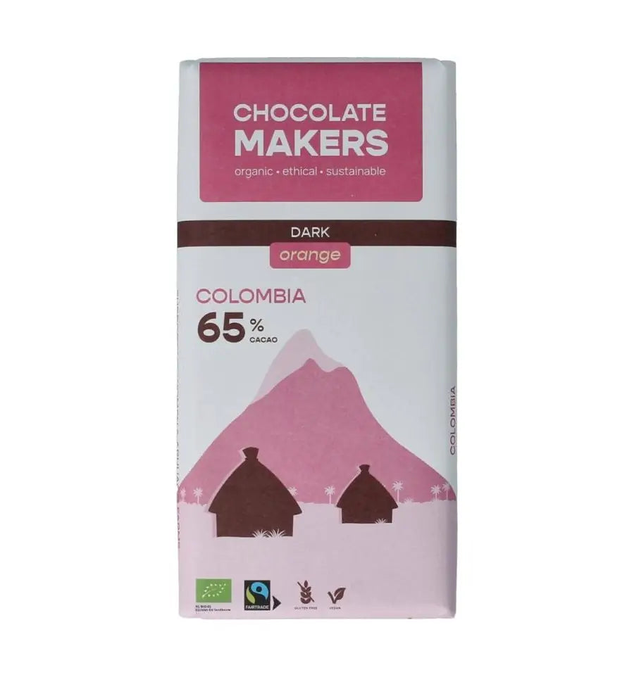 Chocolatemakers Colombia dark sinaas 65% biologisch 80 gram