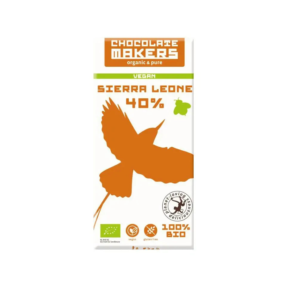 Chocolatemakers little bee eater 40% vean bio 80 gram