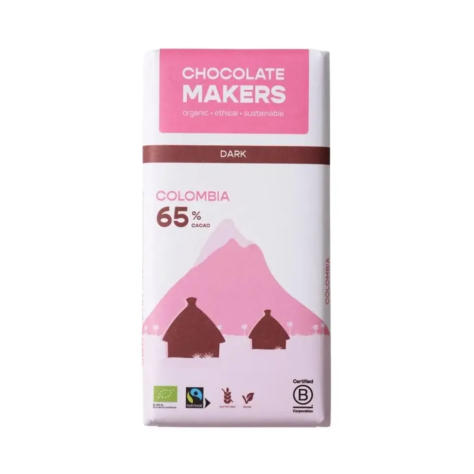 Chocolatemakers Puur liefde reep 65% 80 g