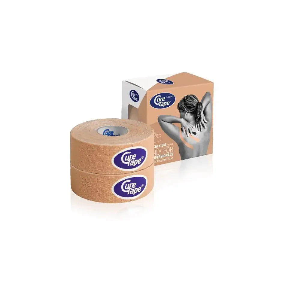 Curetape Tape 2,5cm x 5mtr beige 2 stuks