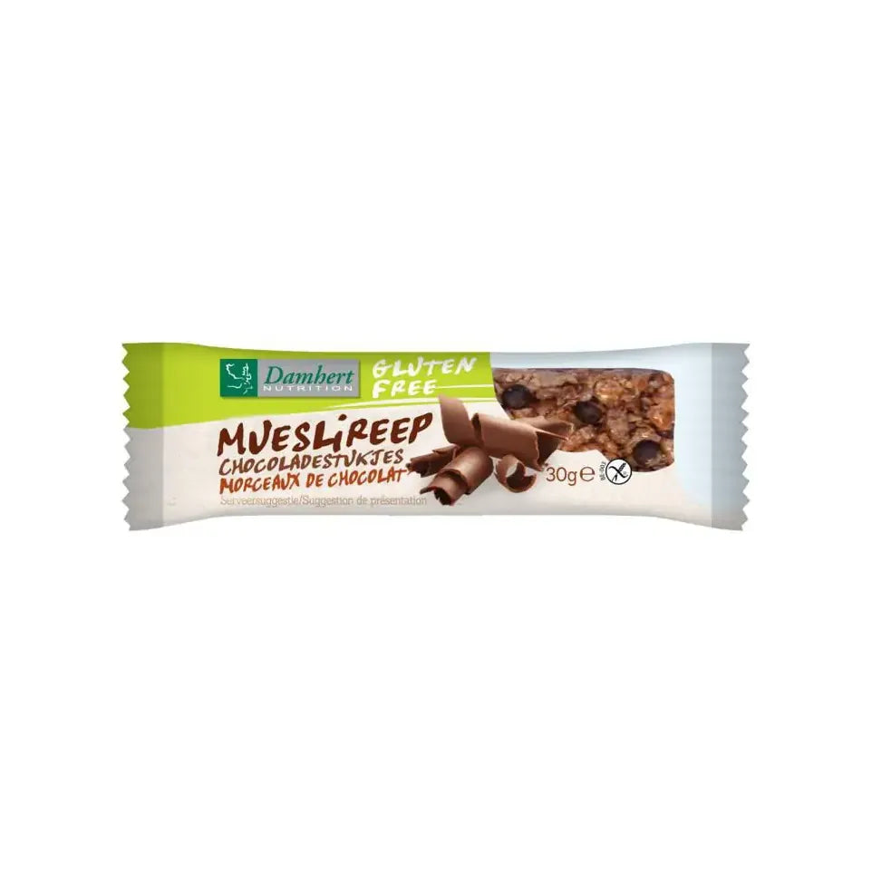 Damhert Mueslireep chocolade 30 gram