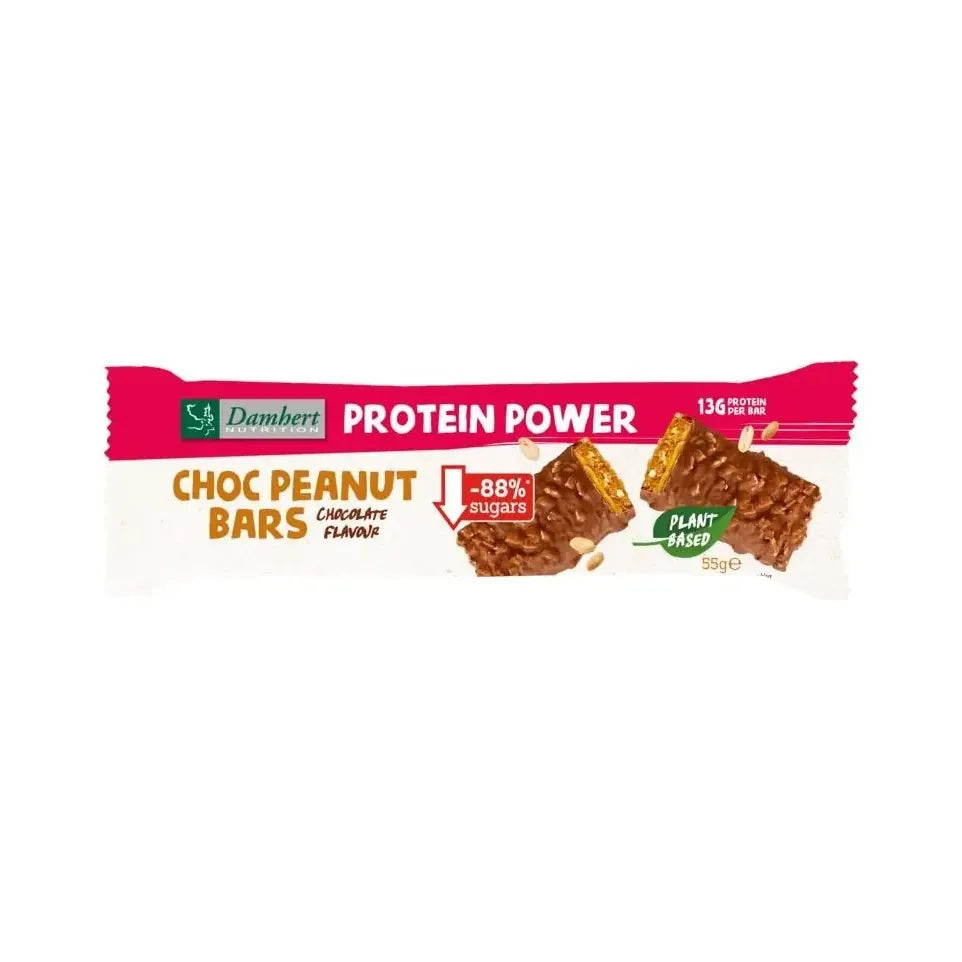 Damhert Protein peanut/choco bar glutenvrij 55 gram