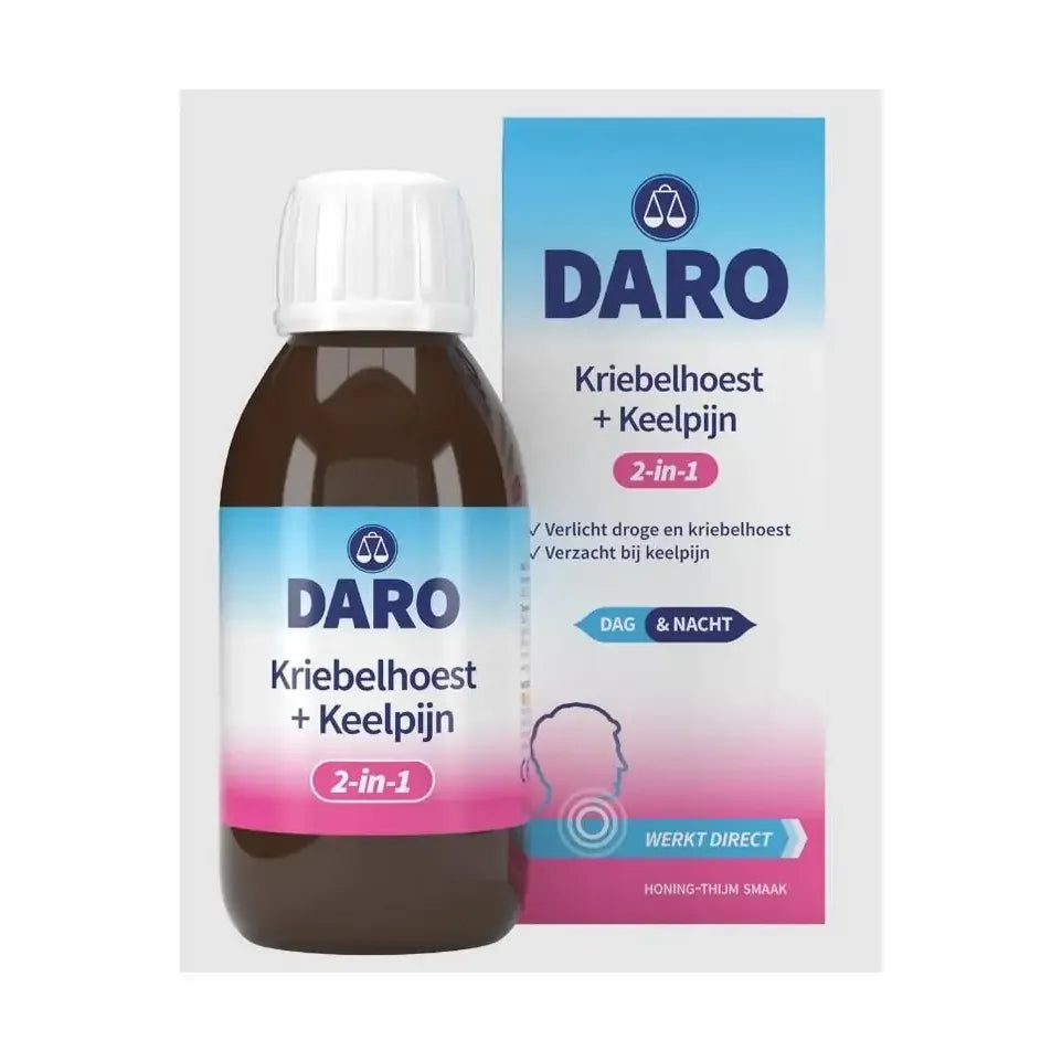 Daro 2 in 1 Kriebelhoest en keelpijn 150 ml