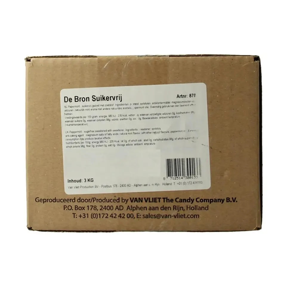De Bron pepermunt suikervrij 3 kg