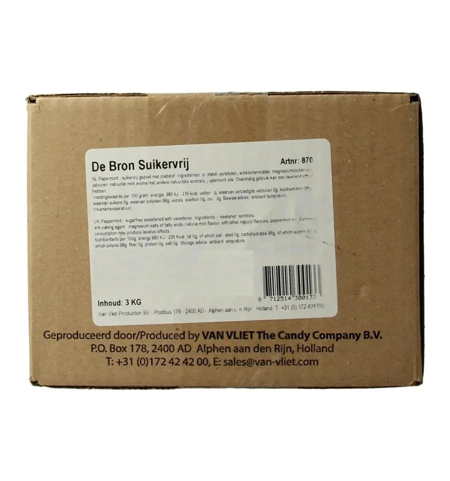 De Bron pepermunt suikervrij 3 kg