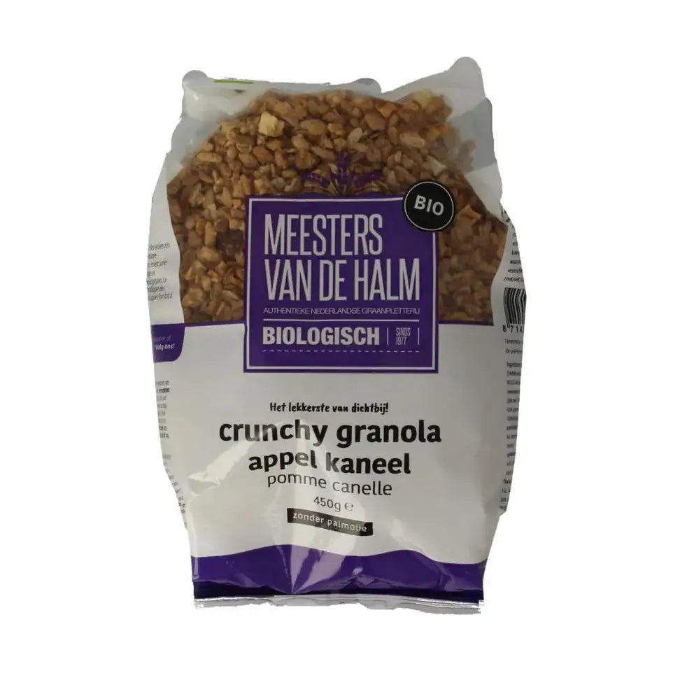 De Halm Crunchy appel/kaneel 450 gram