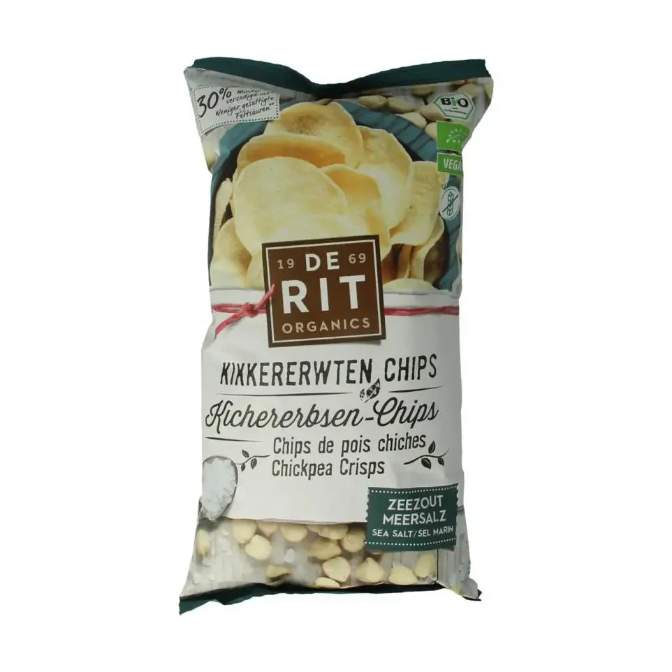De Rit Kikkererwtenchips zeezout 75 gram