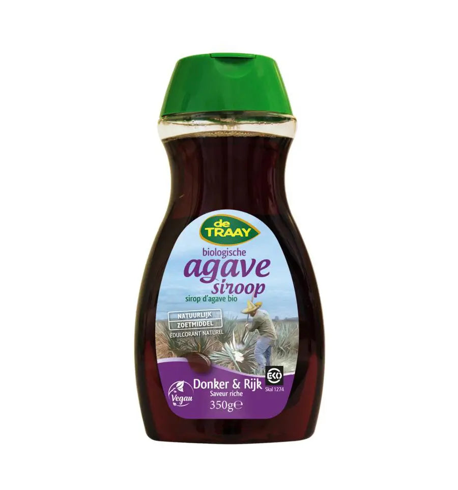 De Traay Agavesiroop donker en rijk biologisch 350 gram