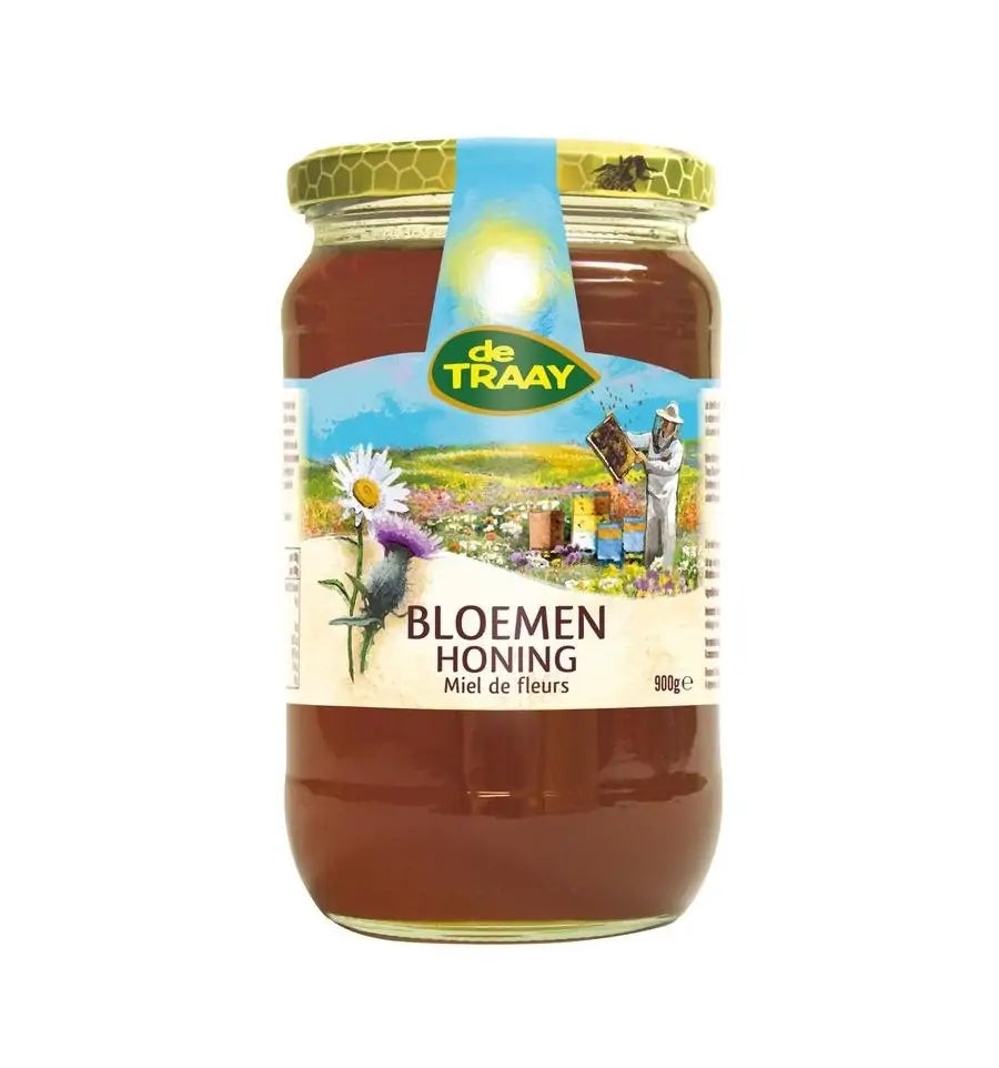 De Traay Bloemenhoning creme 900 gram
