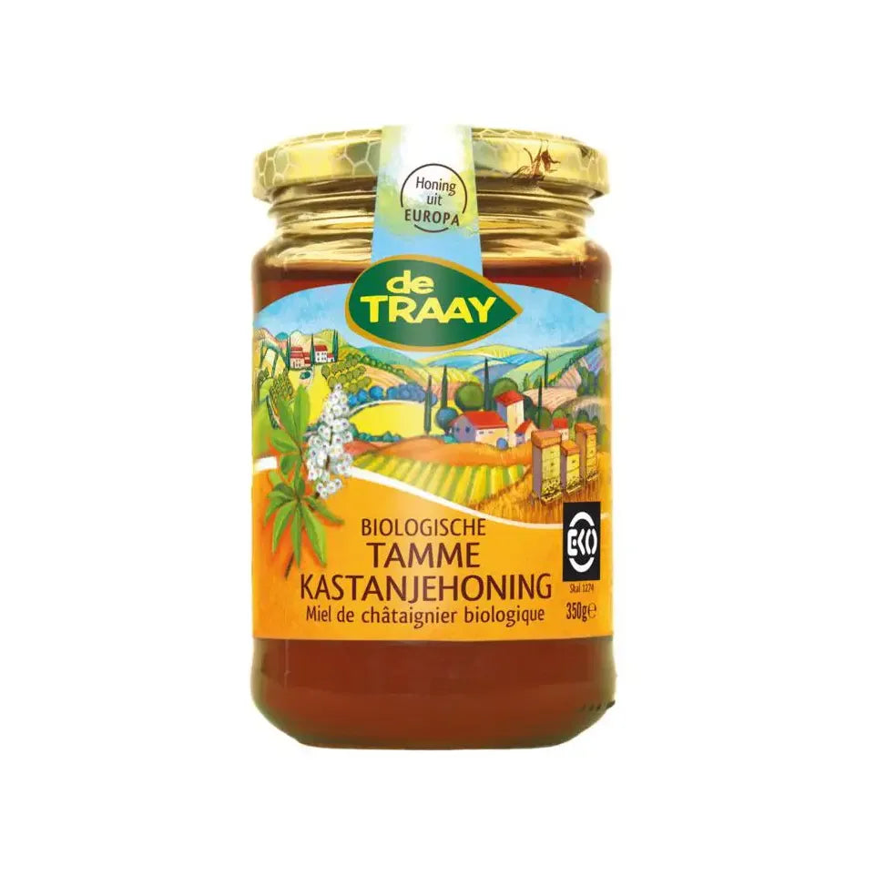 De Traay Kastanjehoning tamme biologisch 350 gram