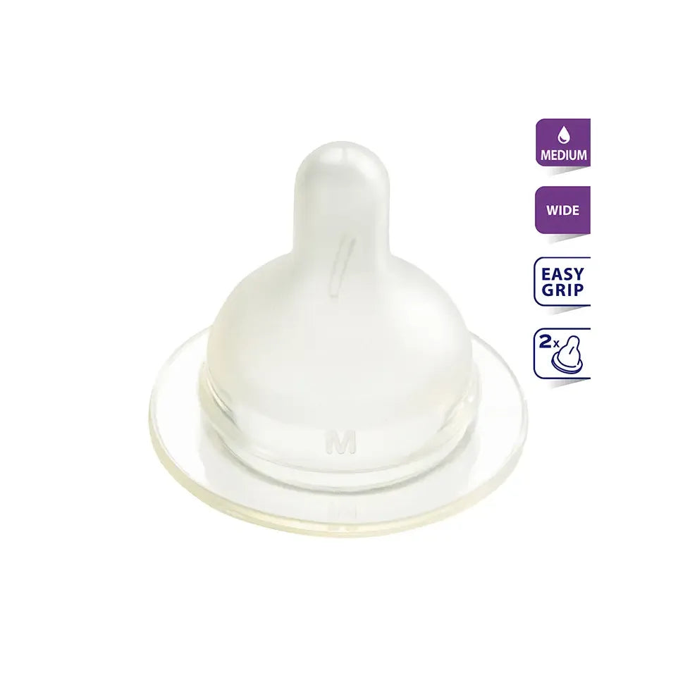 Difrax Flesspeen soft breed medium 2 stuks