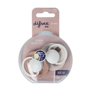 Difrax Fopspeen glow dynamic 0-6 mnd ivory/blush 2 stuks