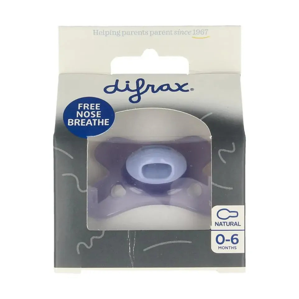 Difrax Fopspeen natural 0-6 maanden cotton candy lavander