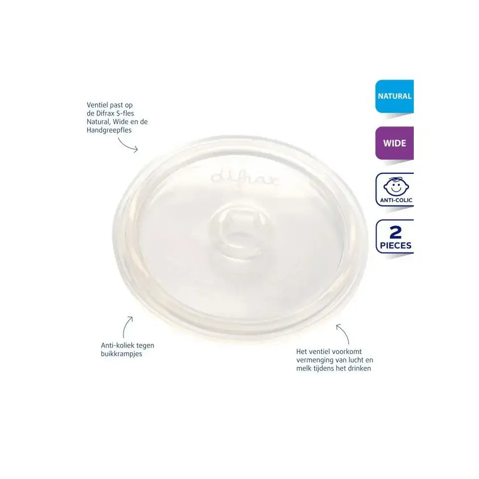 Difrax S-fles ventiel 2 stuks