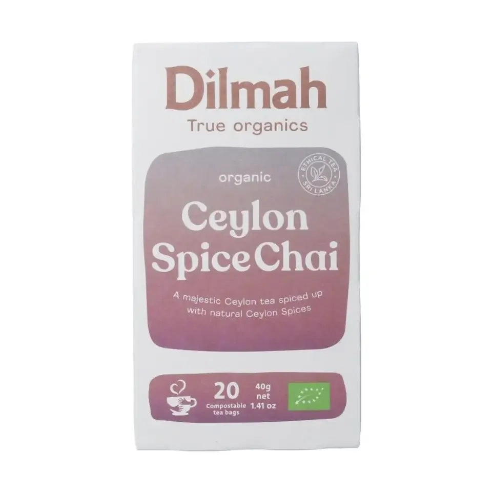 Dilmah Ceylon spice chai tea biologisch 20 zakjes
