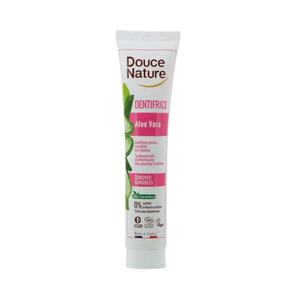 Douce Nature Tandpasta aloe vera voor gevoelig tandvlees 75 ml