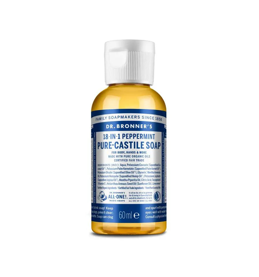Dr Bronners Liquid soap peppermint 60 ml