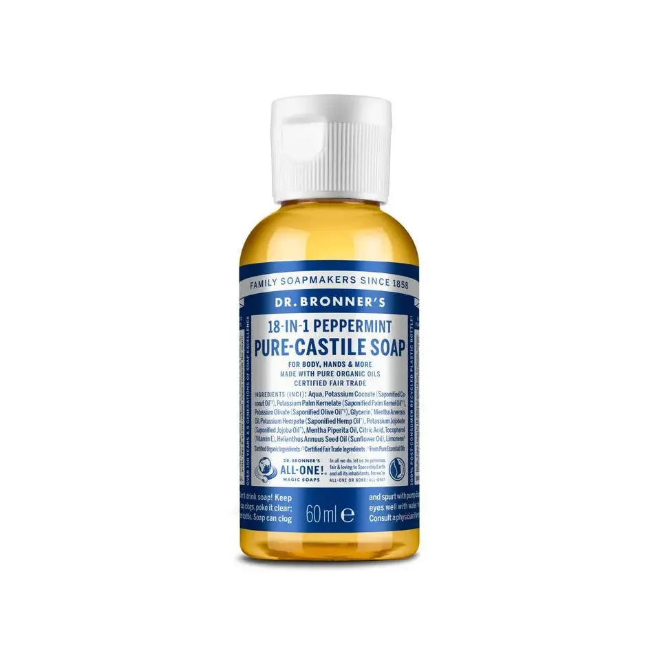 Dr Bronners Liquid soap peppermint 60 ml