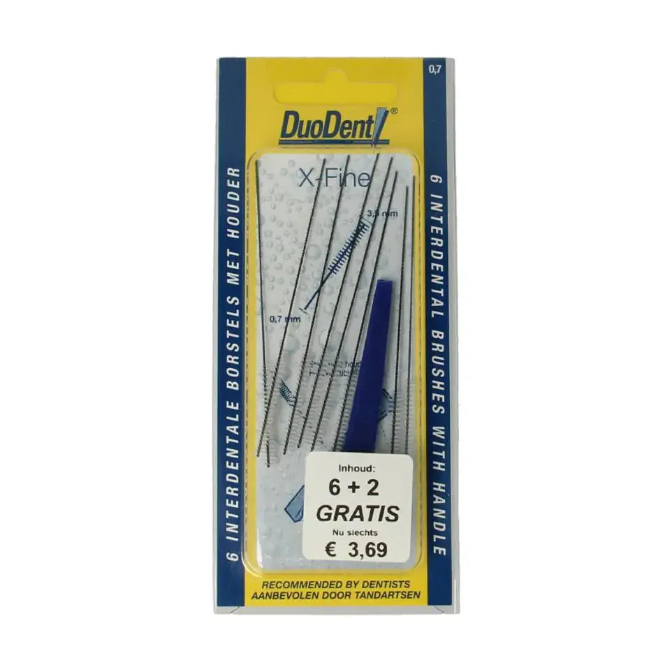 Duodent interdentale borstels x-fine 8 stuks