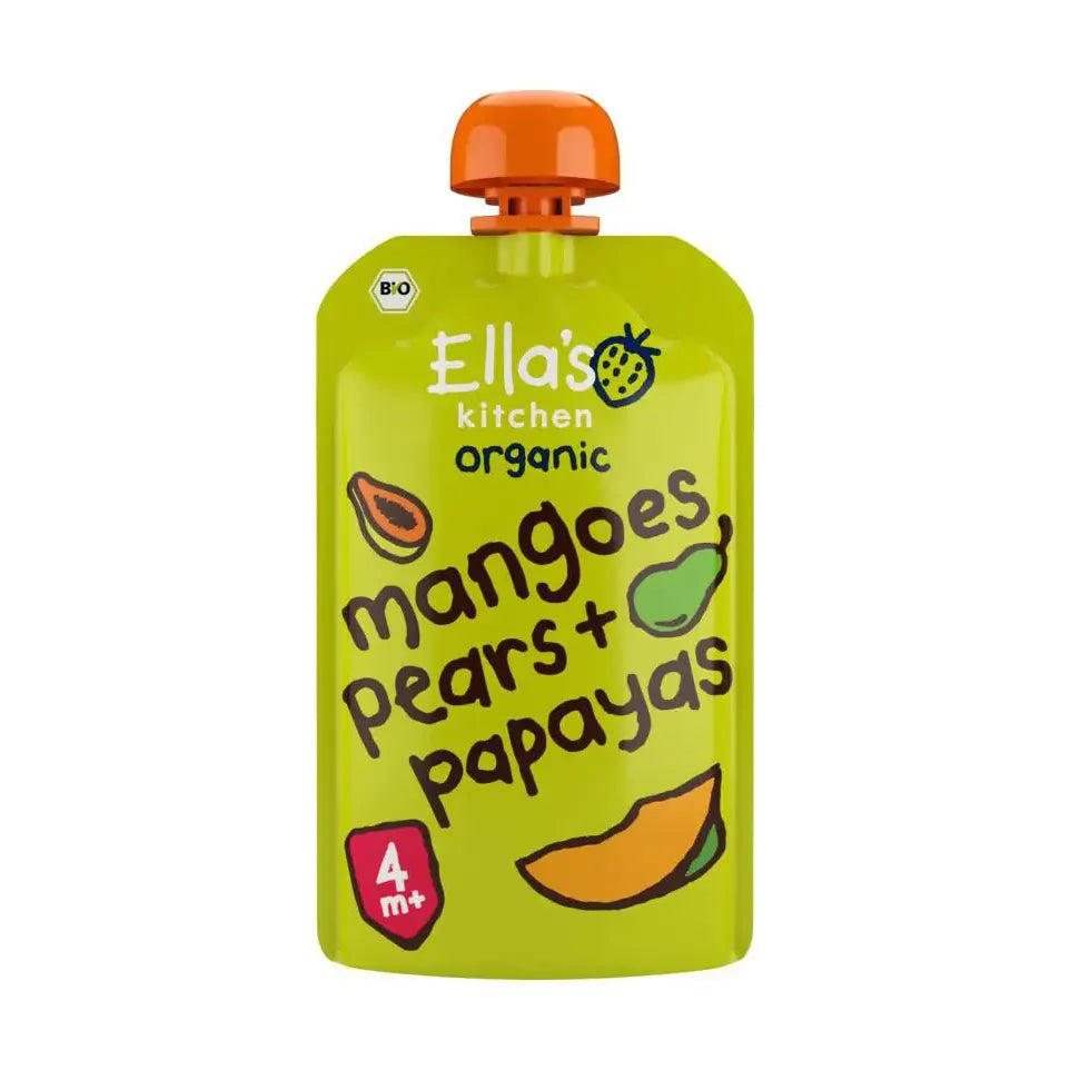 Ella's Kitchen Mangoes pears & papayas knijpzakje 4+ maanden