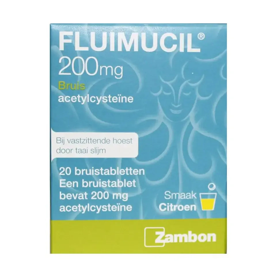 Fluimucil Bruistablet 200 mg 20 bruistabletten