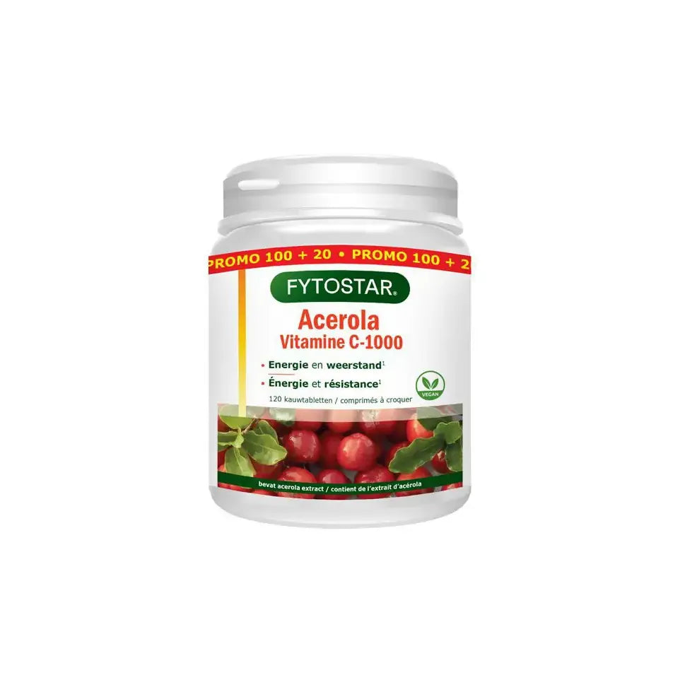 Fytostar Acerola vitamine C 1000 120 zuigtabletten
