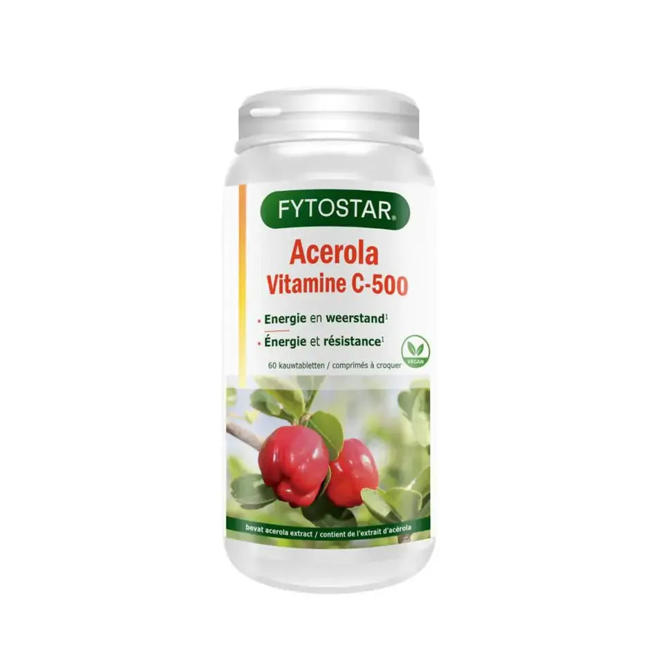 Fytostar Acerola vitamine C500 kauwtablet 60 kauwtabletten