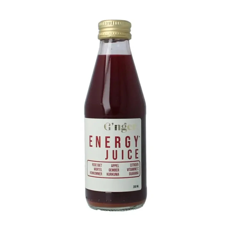 G'nger Energy groentesap 75% groente en guarana 200 ml