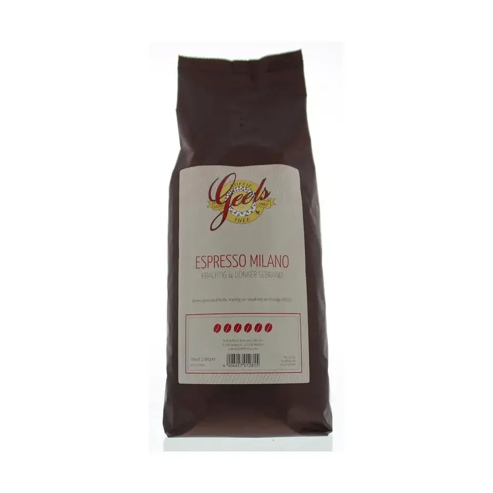 Geels koffie en thee Espresso milano donkere bonen 1 kg