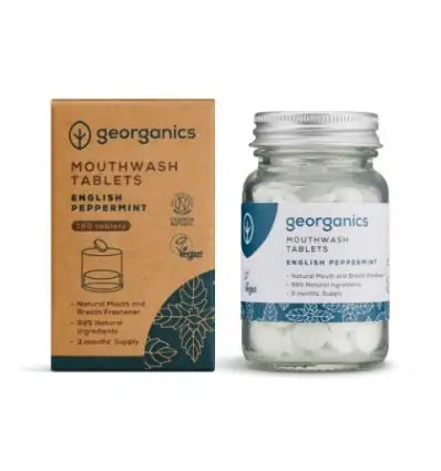 Georganics Mouthwash tablets English peppermint 180 tabletten