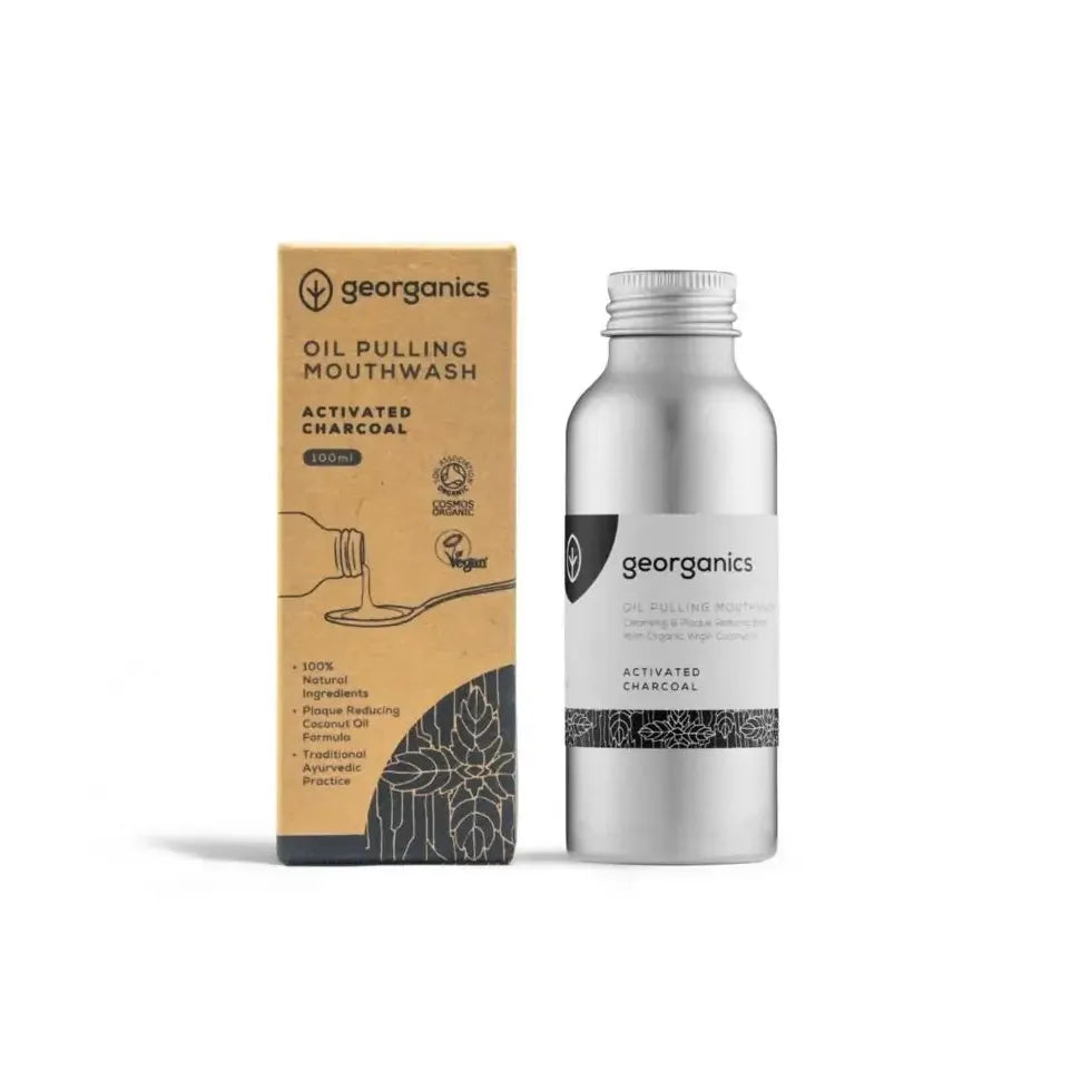 Georganics Oilpulling mouthwater activated charcoal 100 ml