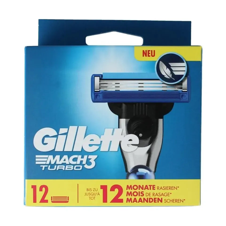 Gillette Mach 3 turbo blades 12 stuks