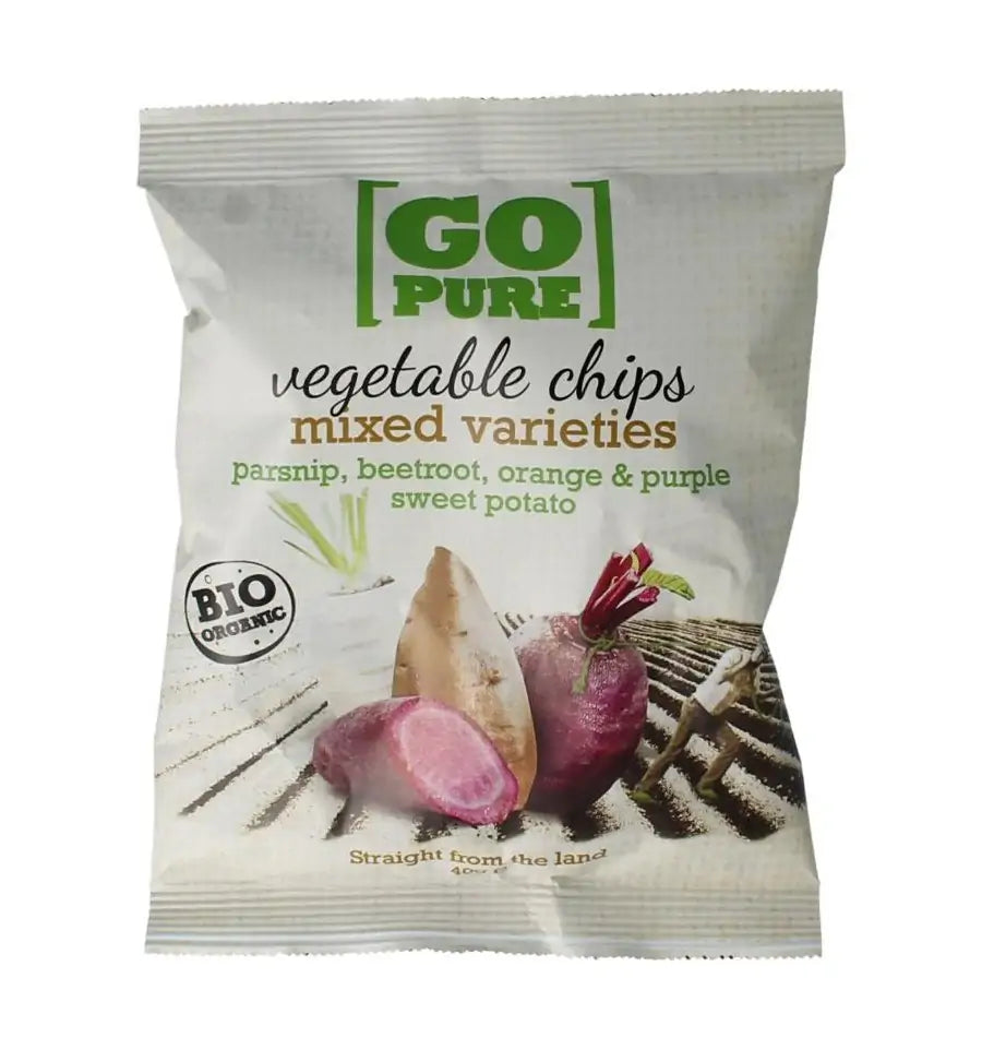 Go Pure Chips groente biologisch 40 gram