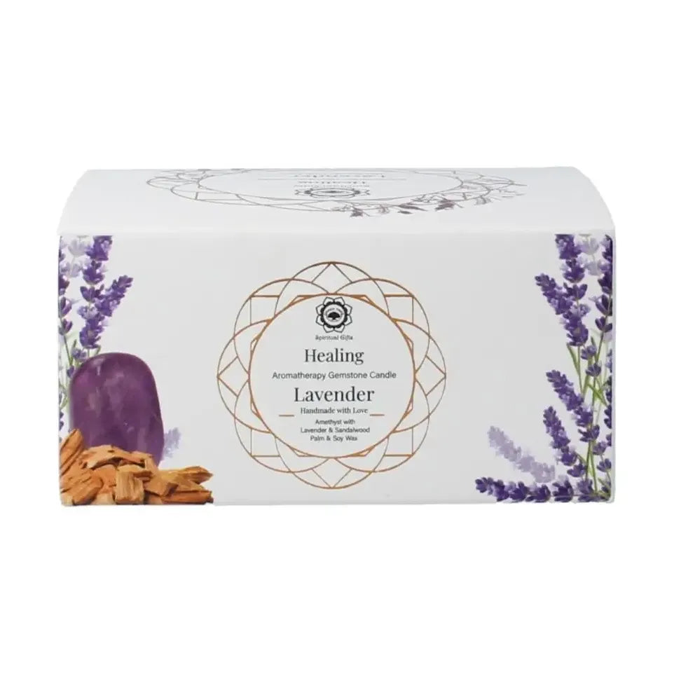 Green Tree Gemstone candle healing lavender 70 gram