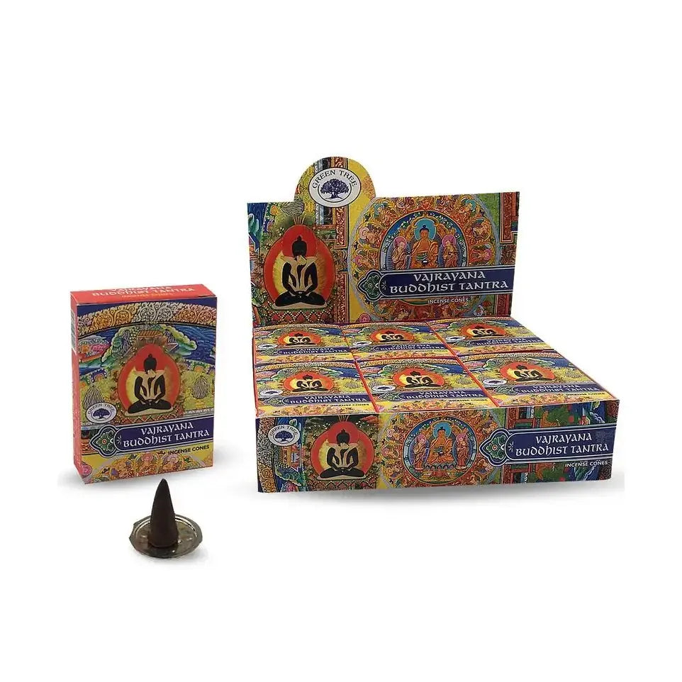 Green Tree Kegelwierook buddhist tantra 12 stuks