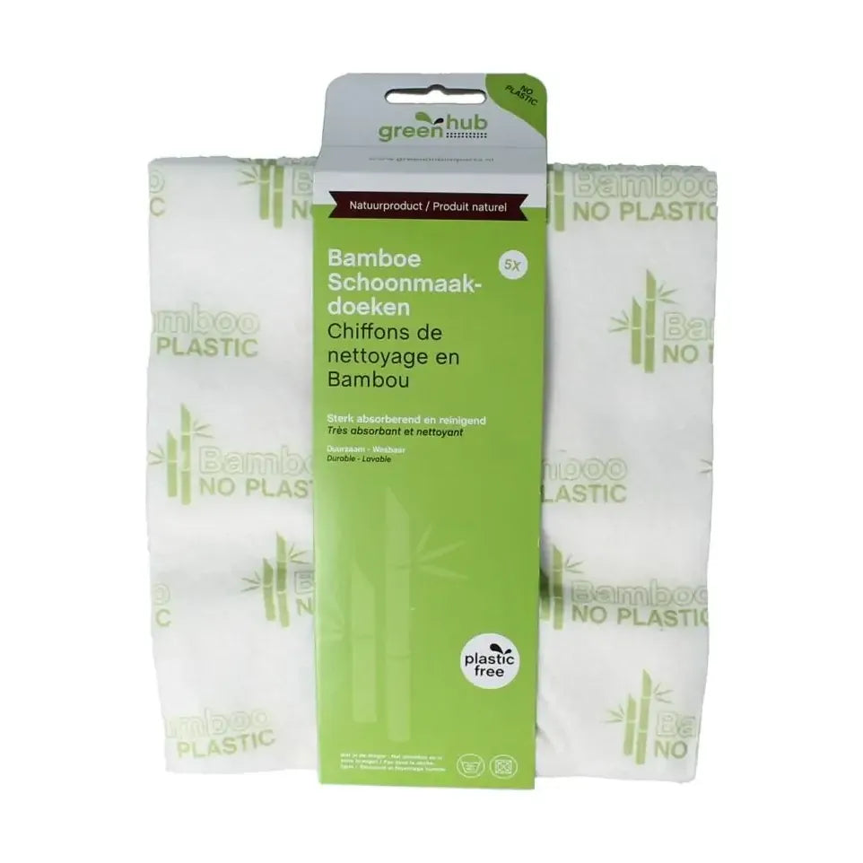 Greenhub Schoonmaakdoeken bamboe 5 stuks