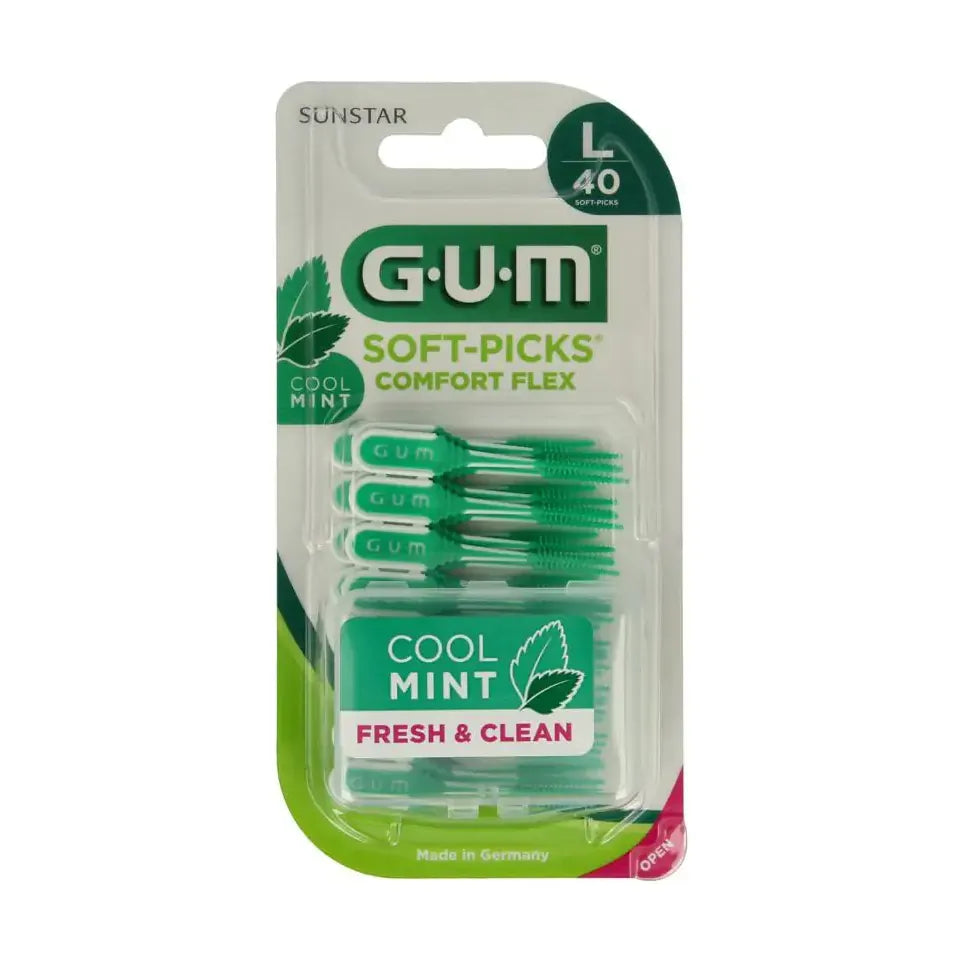 GUM soft picks comf fl mint l 40 stuks