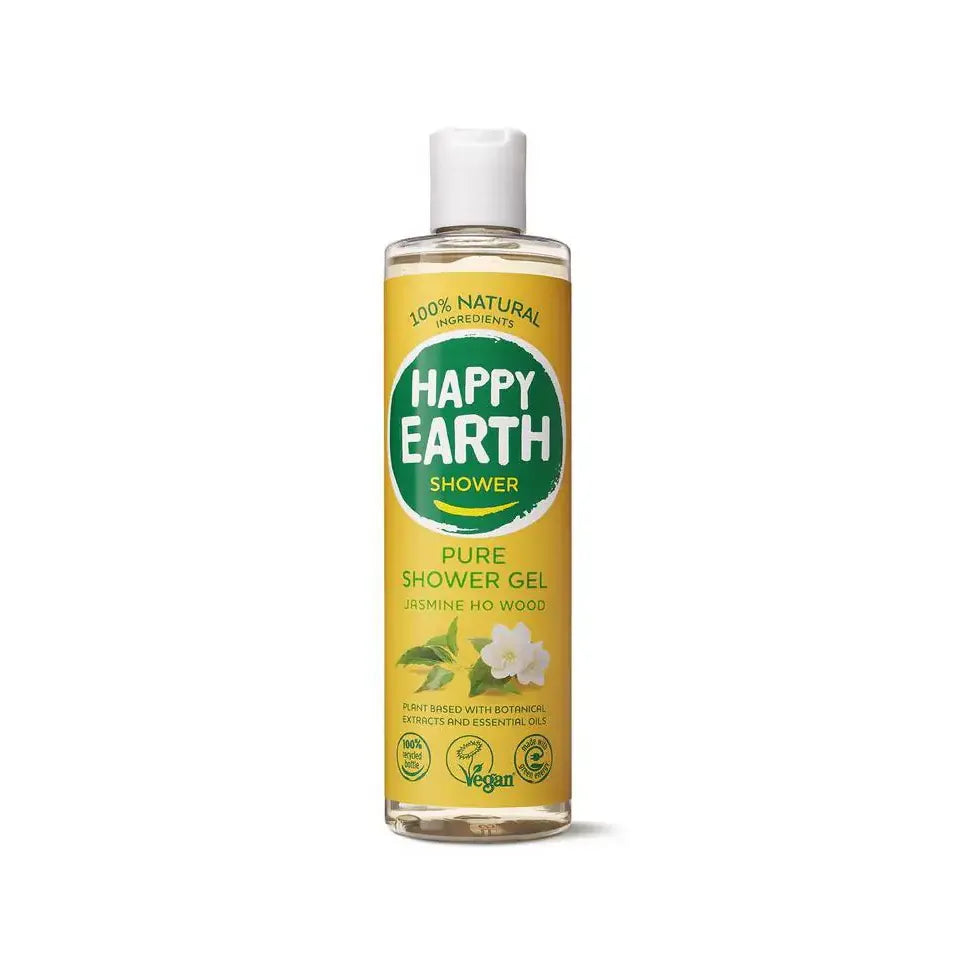 Happy Earth Douchegel jasmine ho wood 300 ml