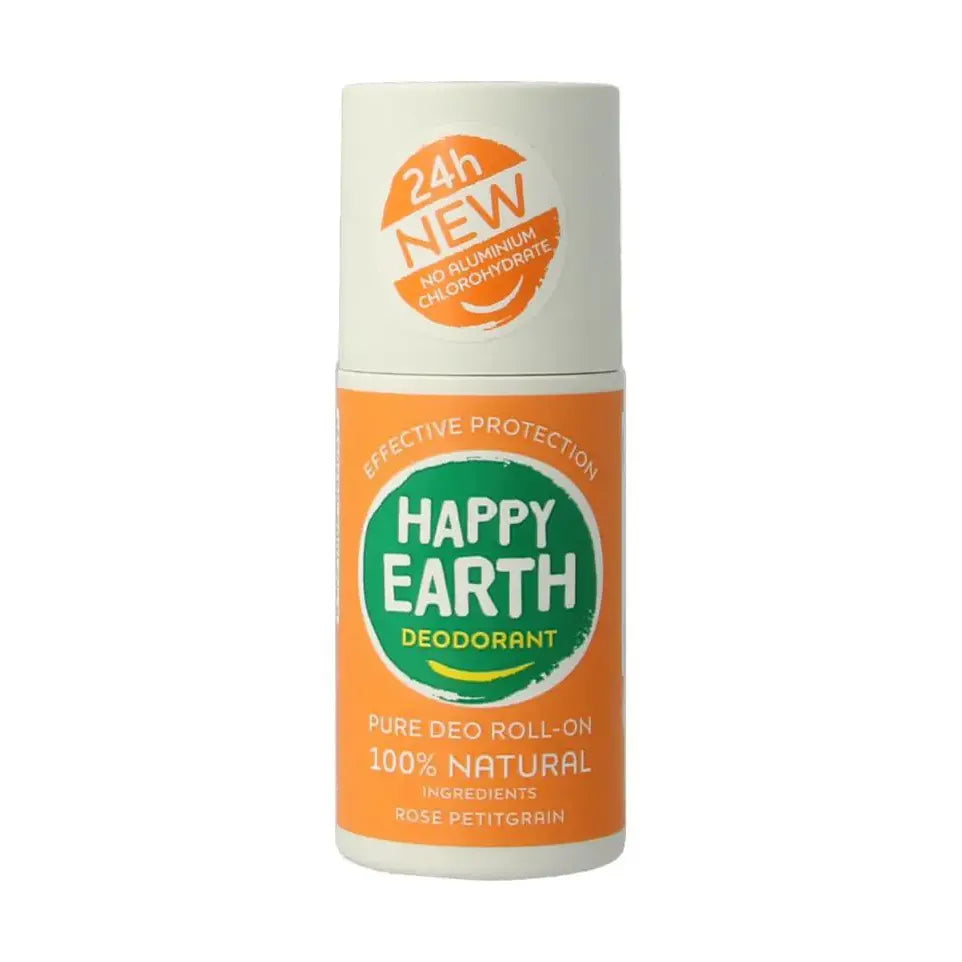 Happy Earth Pure deo roll-on rose petitgrain 75 ml