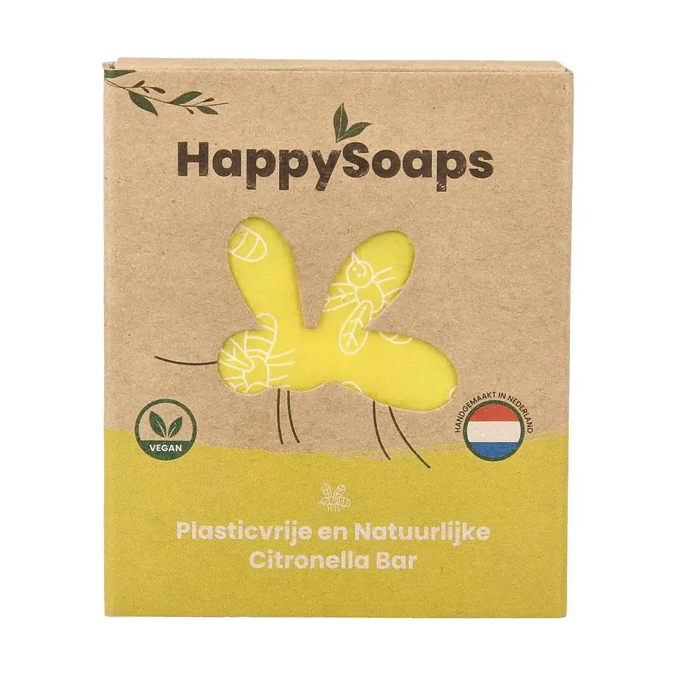 Happysoaps Anti insect bar citroen & krachtige munt 40 gram