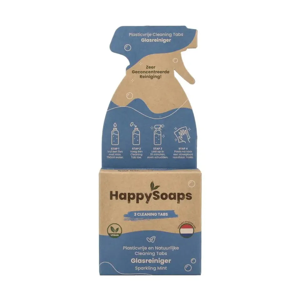 Happysoaps Cleaning tabs glasreiniger sparkling mint 3 stuks