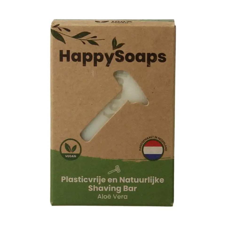 Happysoaps Shaving bar aloe vera 80 gram