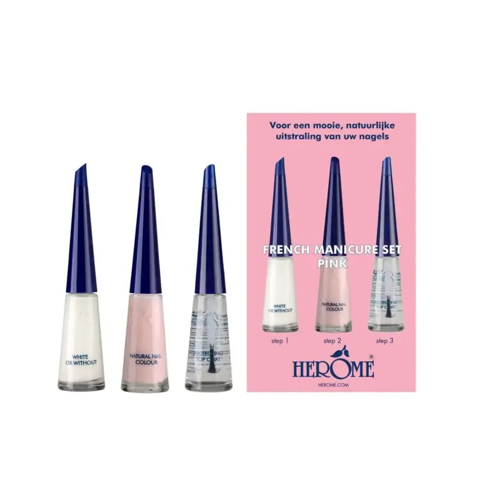 Herome French manicure set pink 3 x 10 ml