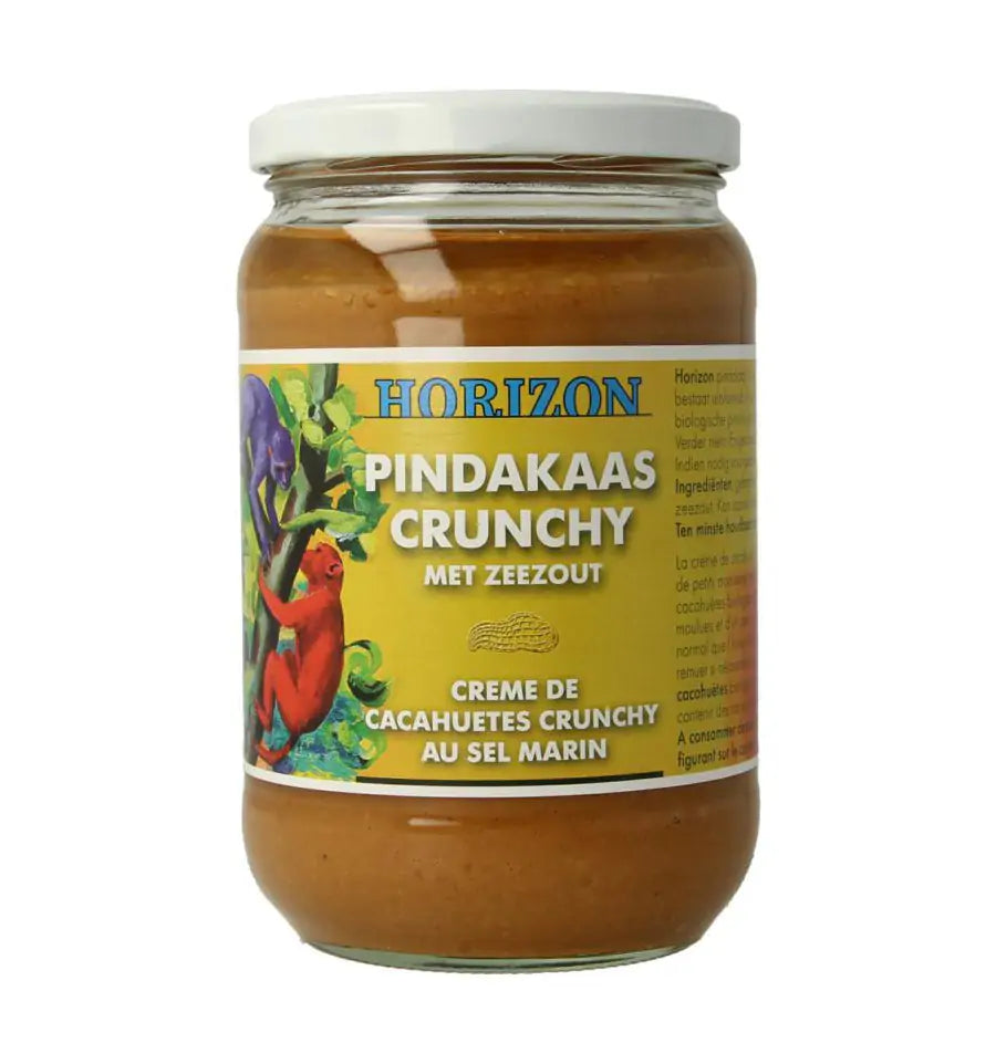 Horizon Pindakaas crunchy met zeezout 650 gram