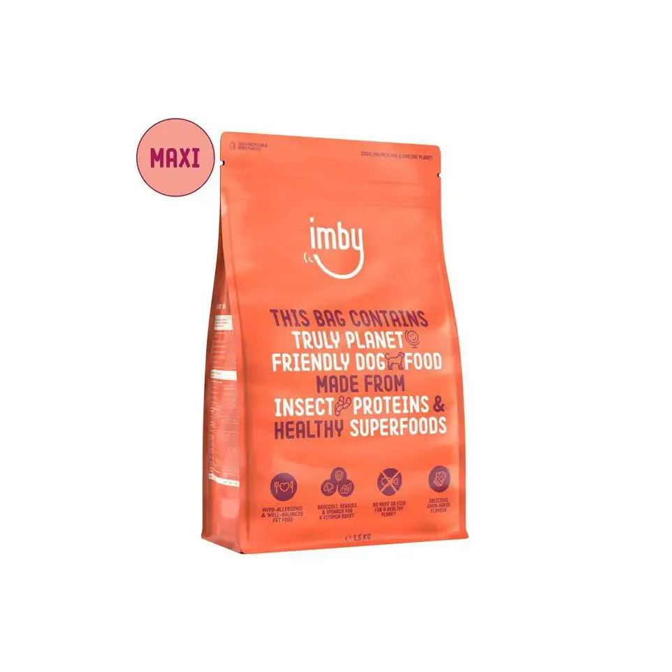 Imby Pet Food Hondenbrokken insecteneiwit groot +35kg 1500 gram