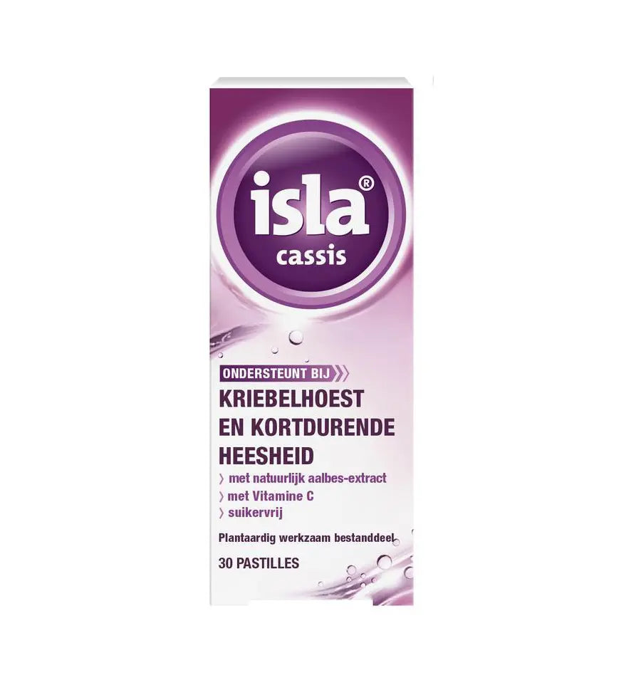 Isla Cassis keelpastille 30 pastilles (afbeelding 1)