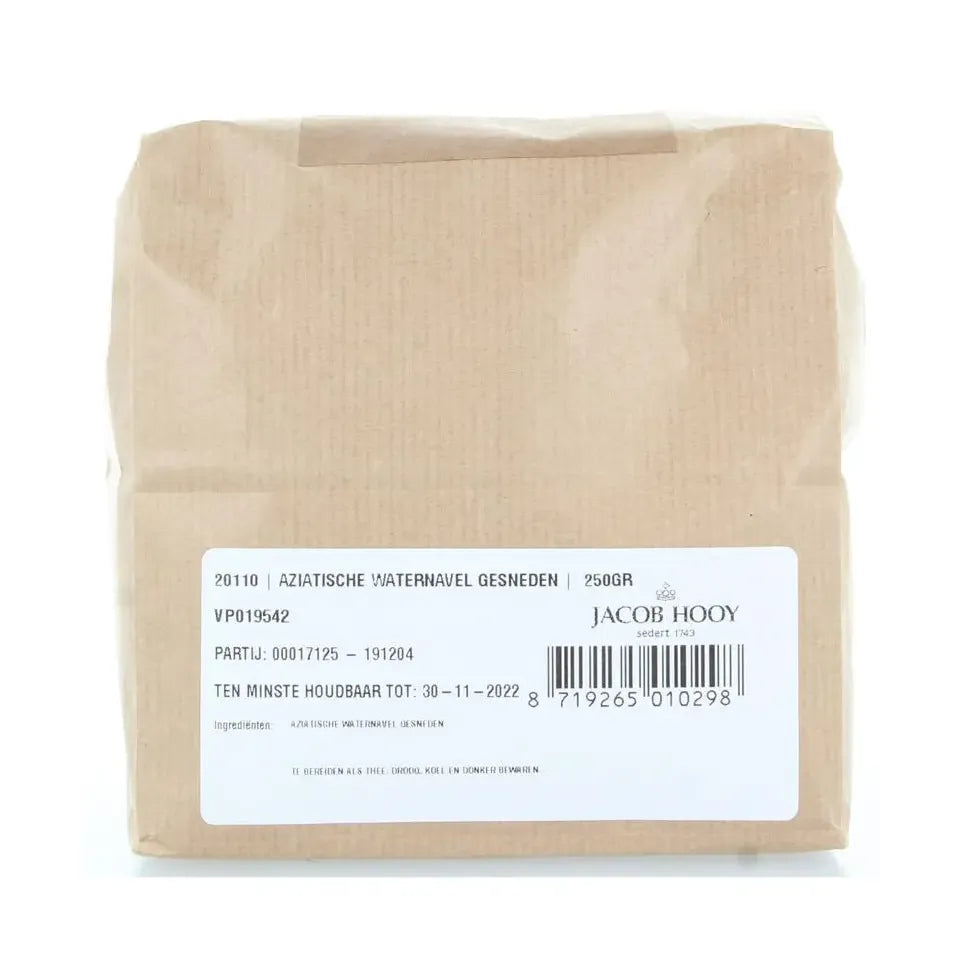 Jacob Hooy Aziatische waternavel gesneden 250 gram
